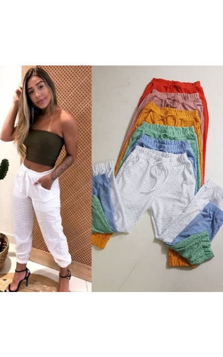 Calça de lese branca discount