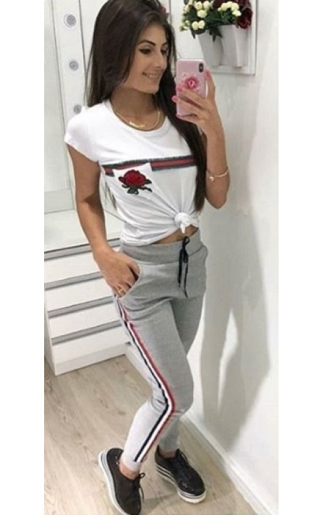 Calça de ribana com listra sales