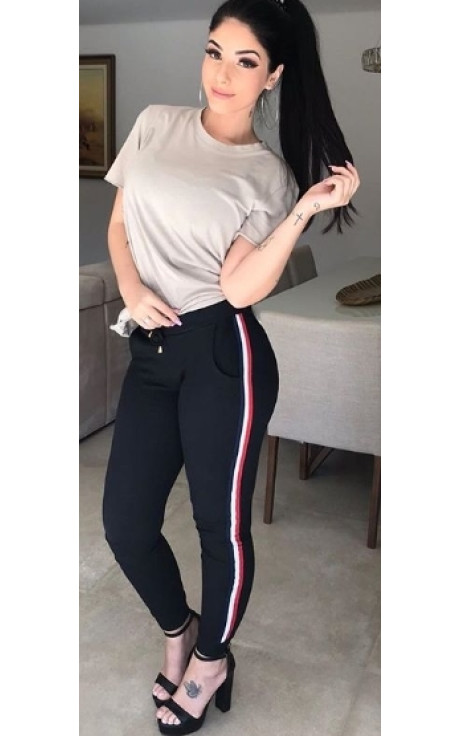 calça ribana com tenis