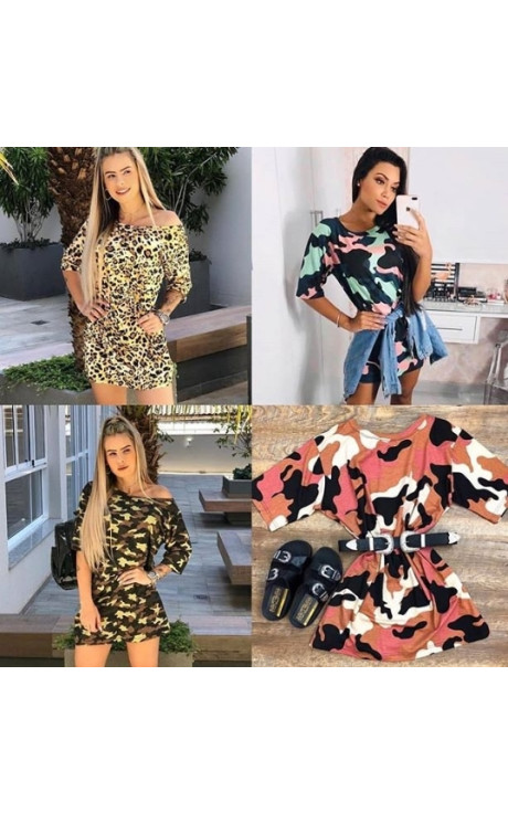 Vestido camuflado com hotsell tenis