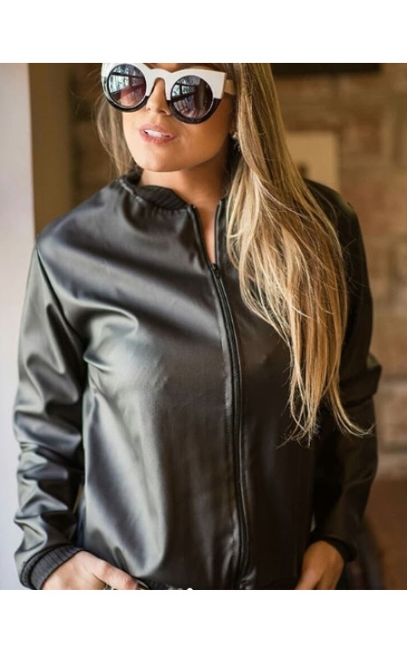 jaqueta de couro sintetico feminina barata