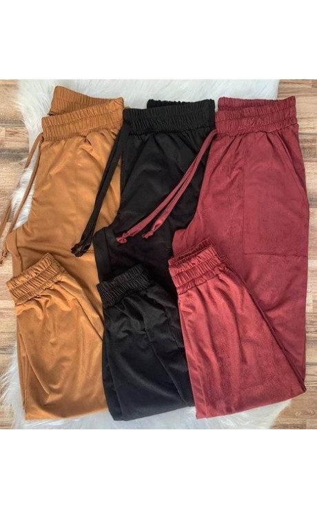 calça jpgger suede