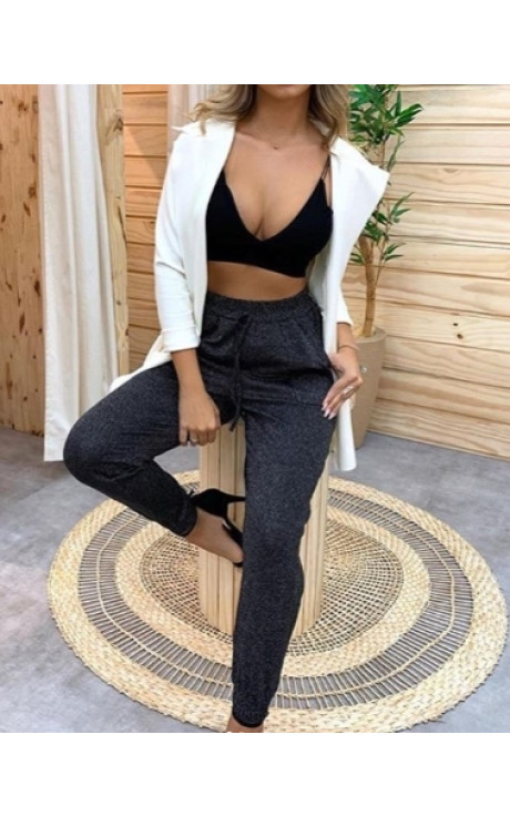 Calça jogger feminina sales lurex