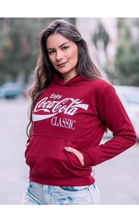 moletom coca cola feminino