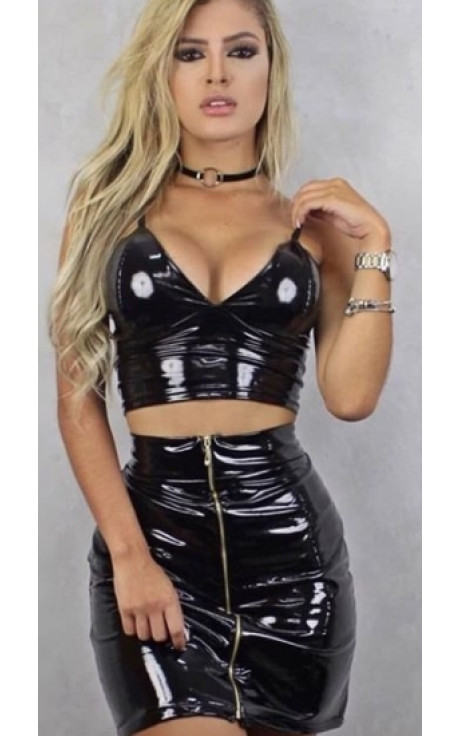 Saia vinil com cheap ziper